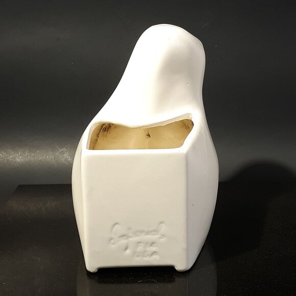 Vintage Imperial USA Pottery Madonna Virgin Mary Bust Planter White Mid Century - Picture 8 of 9